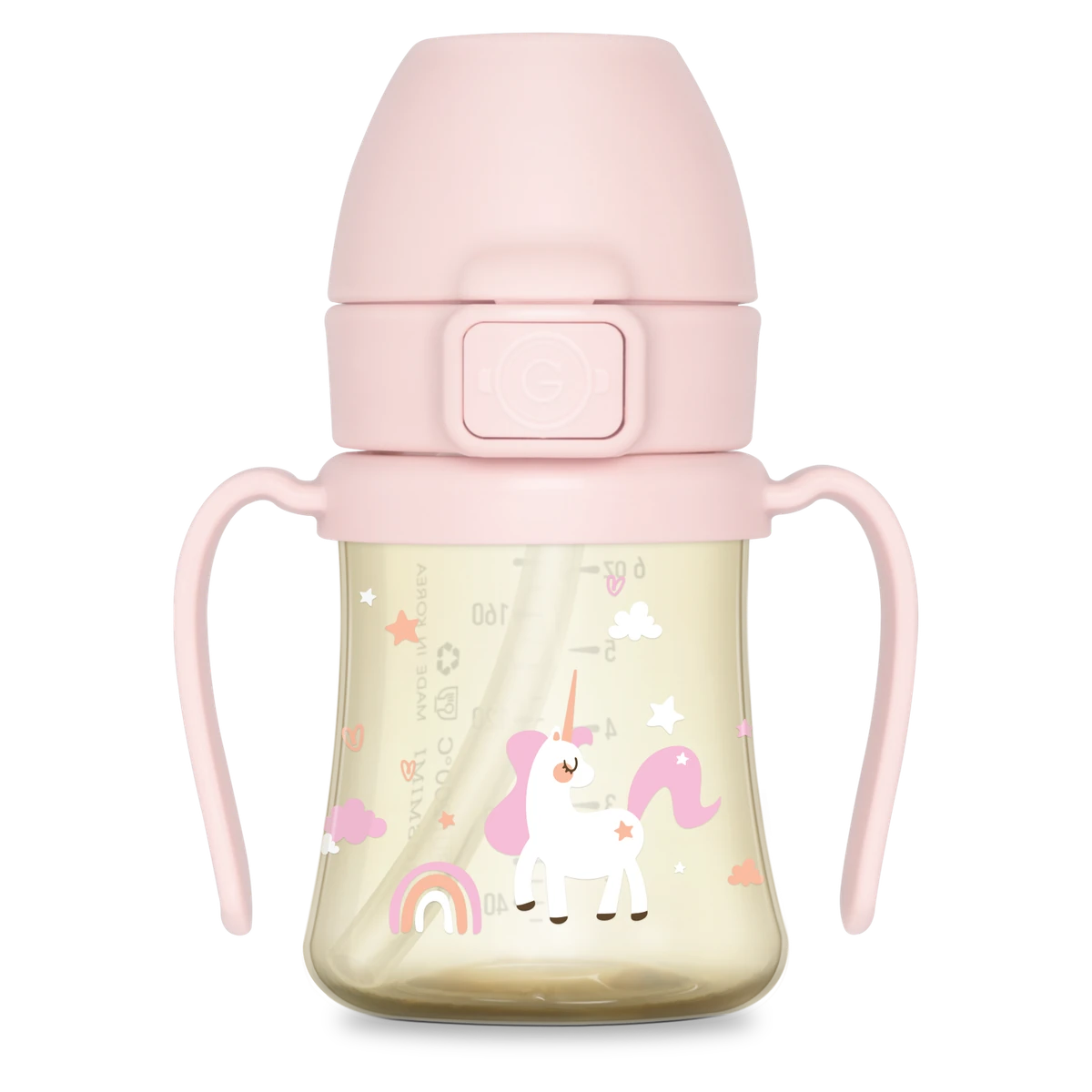 PPSU szívószálas itatópoharak — Unicorn, 200 ml