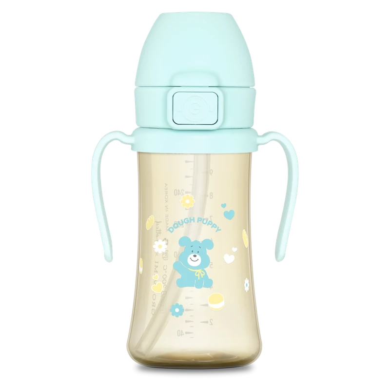 PPSU szívószálas itatópoharak — Dough Puppy, 300 ml