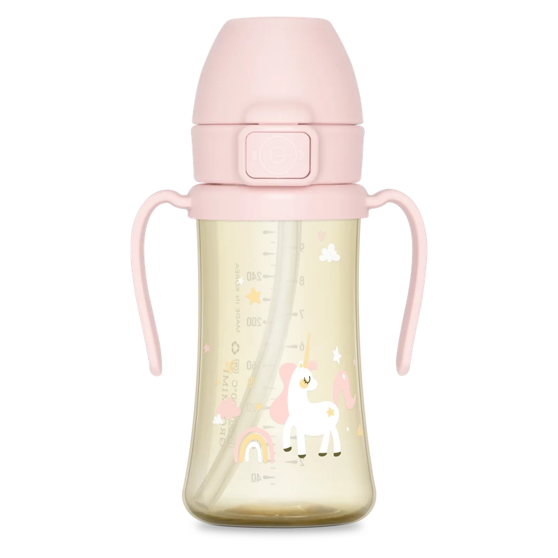 PPSU szívószálas itatópoharak — Unicorn, 300 ml