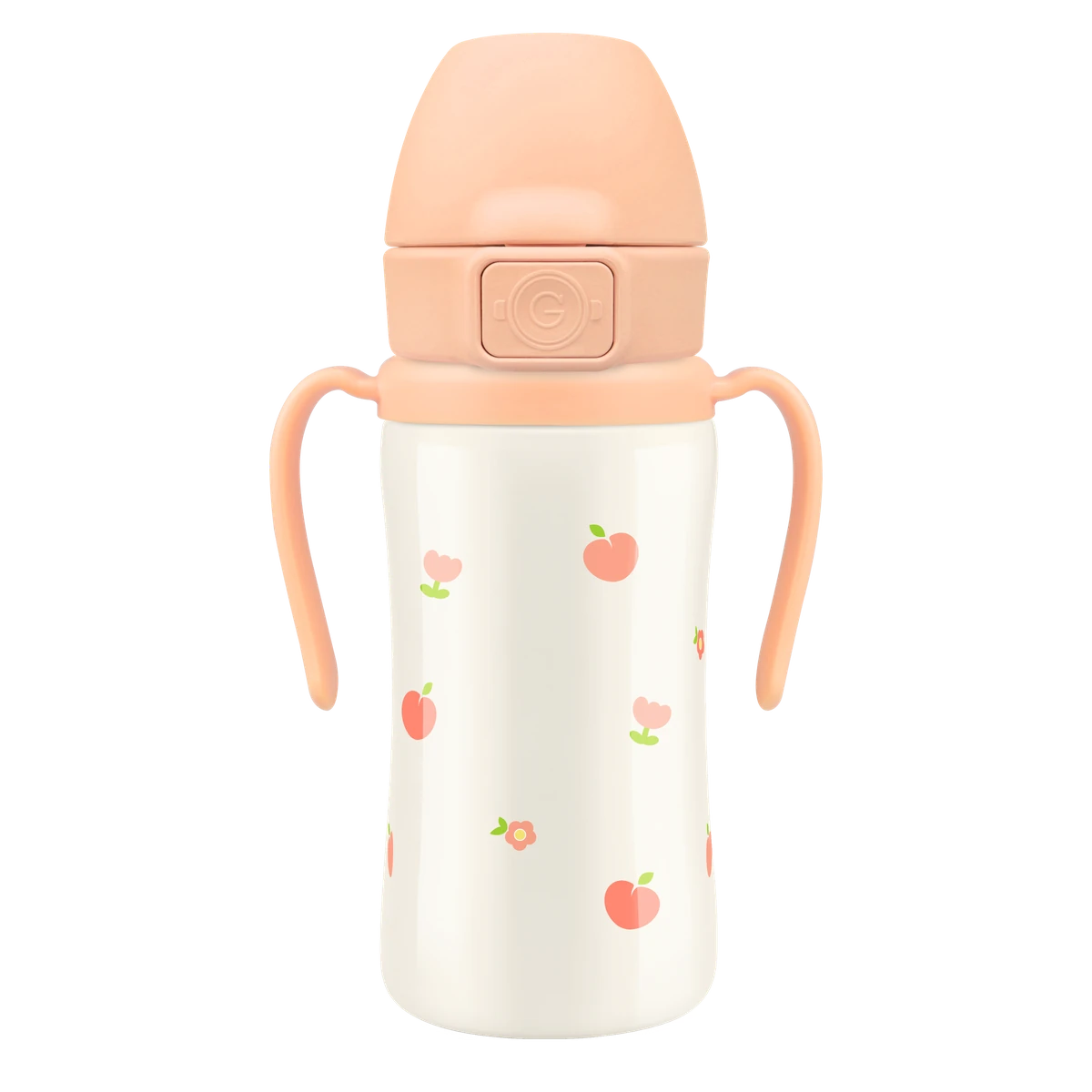 Rozsdamentes termo itatópoharak — Peach Flower, 300 ml