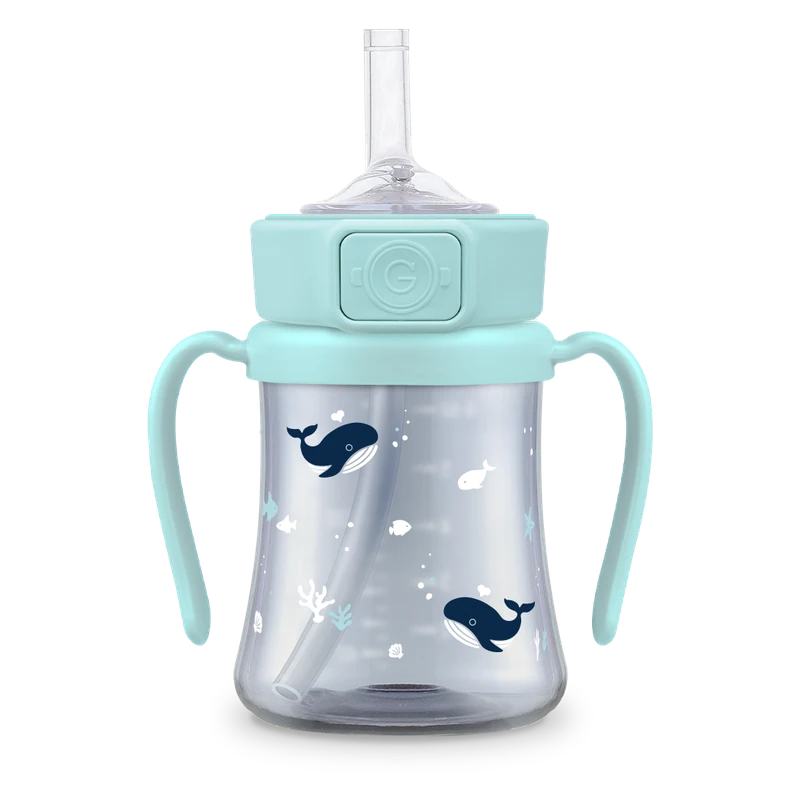 PPSU szívószálas itatópoharak — Baby Whale, 200 ml